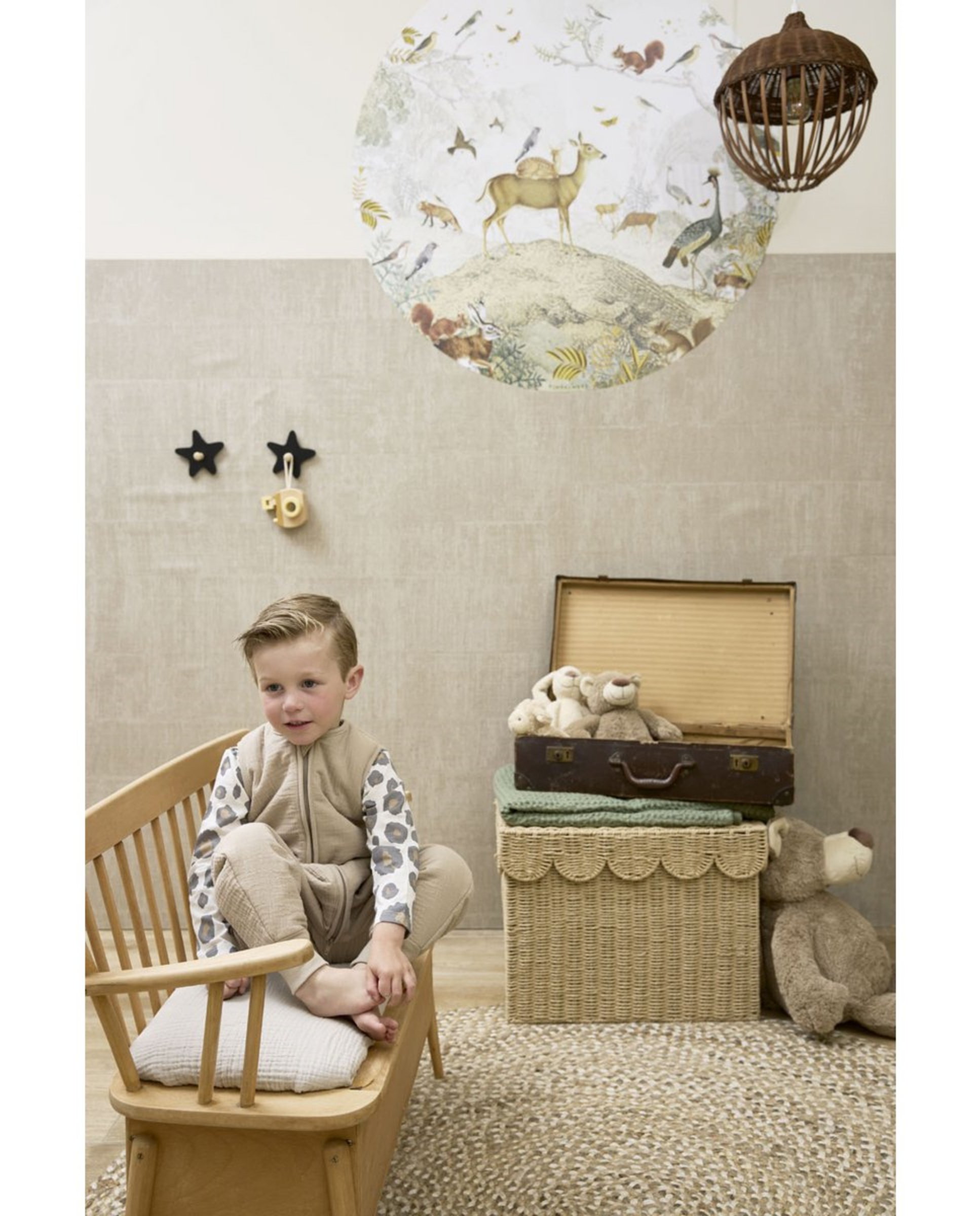 Pijama de bebé de muselina invierno prelavada sin mangas - Meyco - Beige Beige-5