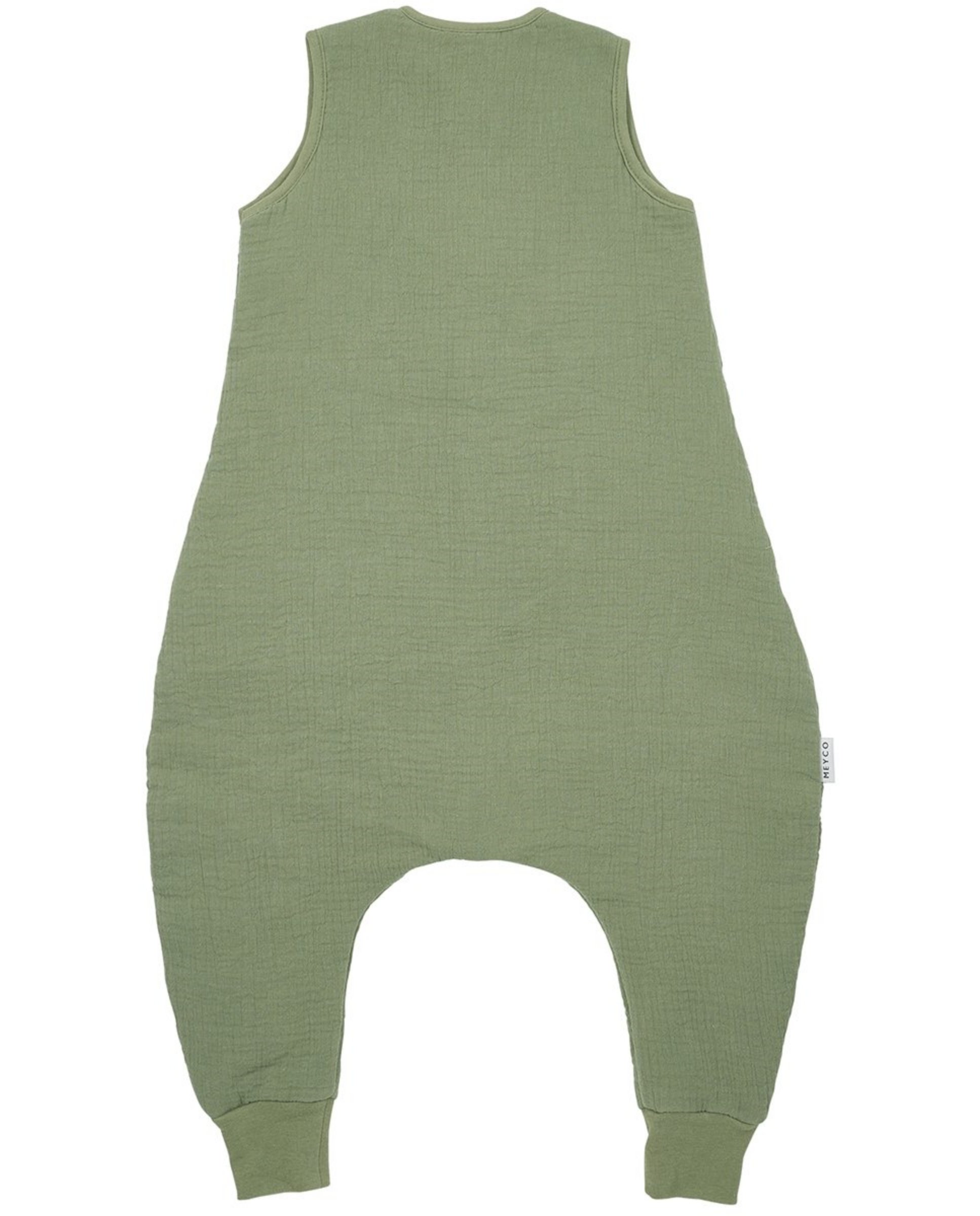Pijama de bebé de muselina invierno prelavada sin mangas - Meyco - Verde militar Verde militar-2