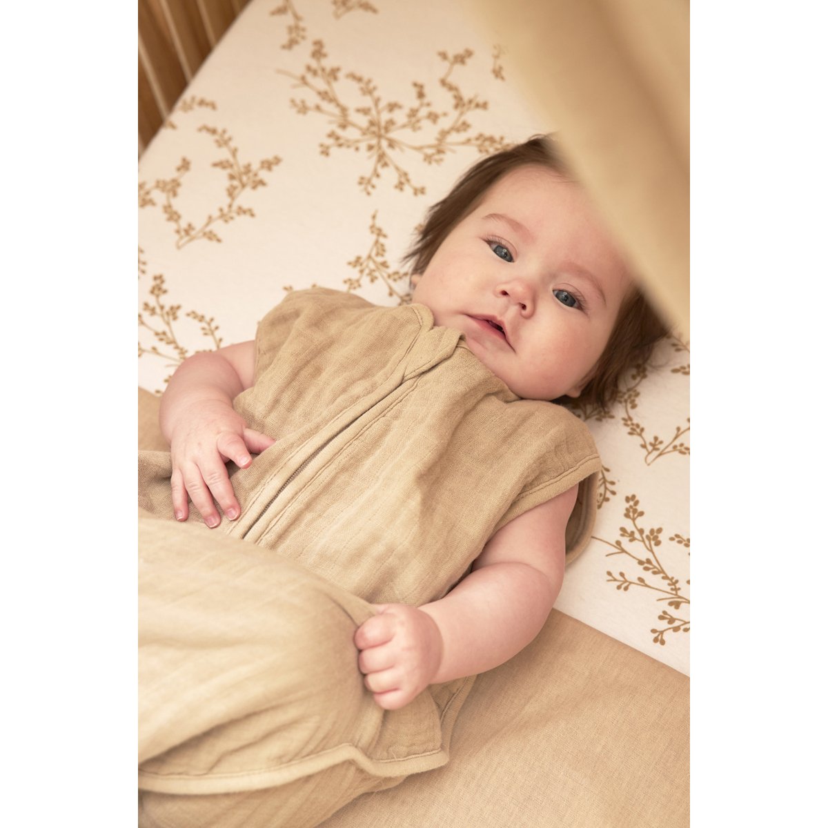 Saco de dormir sin mangas muselina prelavada 60cm Meyco - Natural Natural-3