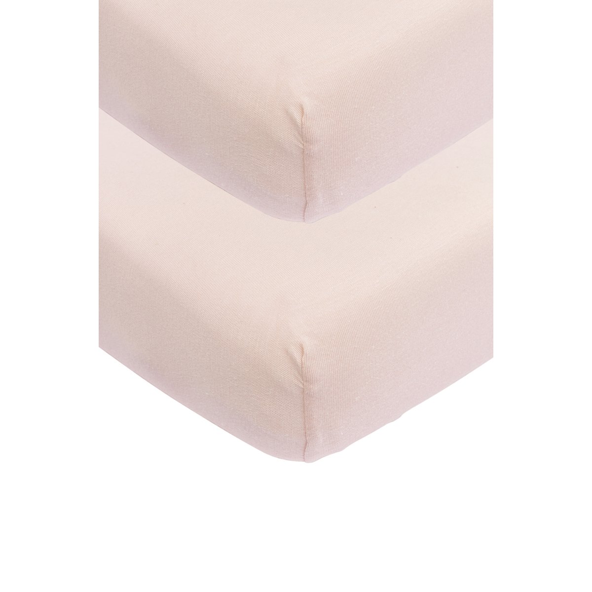 Juego sábanas bajeras ajustables cuna Meyco pack 2 60x120 cm - Rosa claro Rosa claro-1