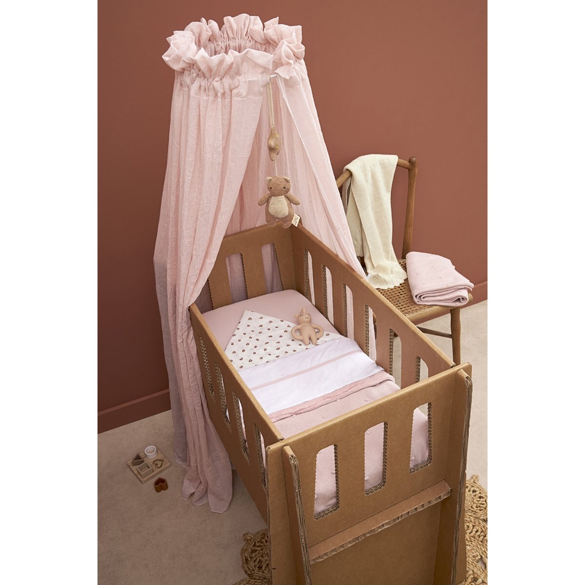 Juego sábanas bajeras ajustables cuna Meyco pack 2 60x120 cm - Rosa claro Rosa claro-4