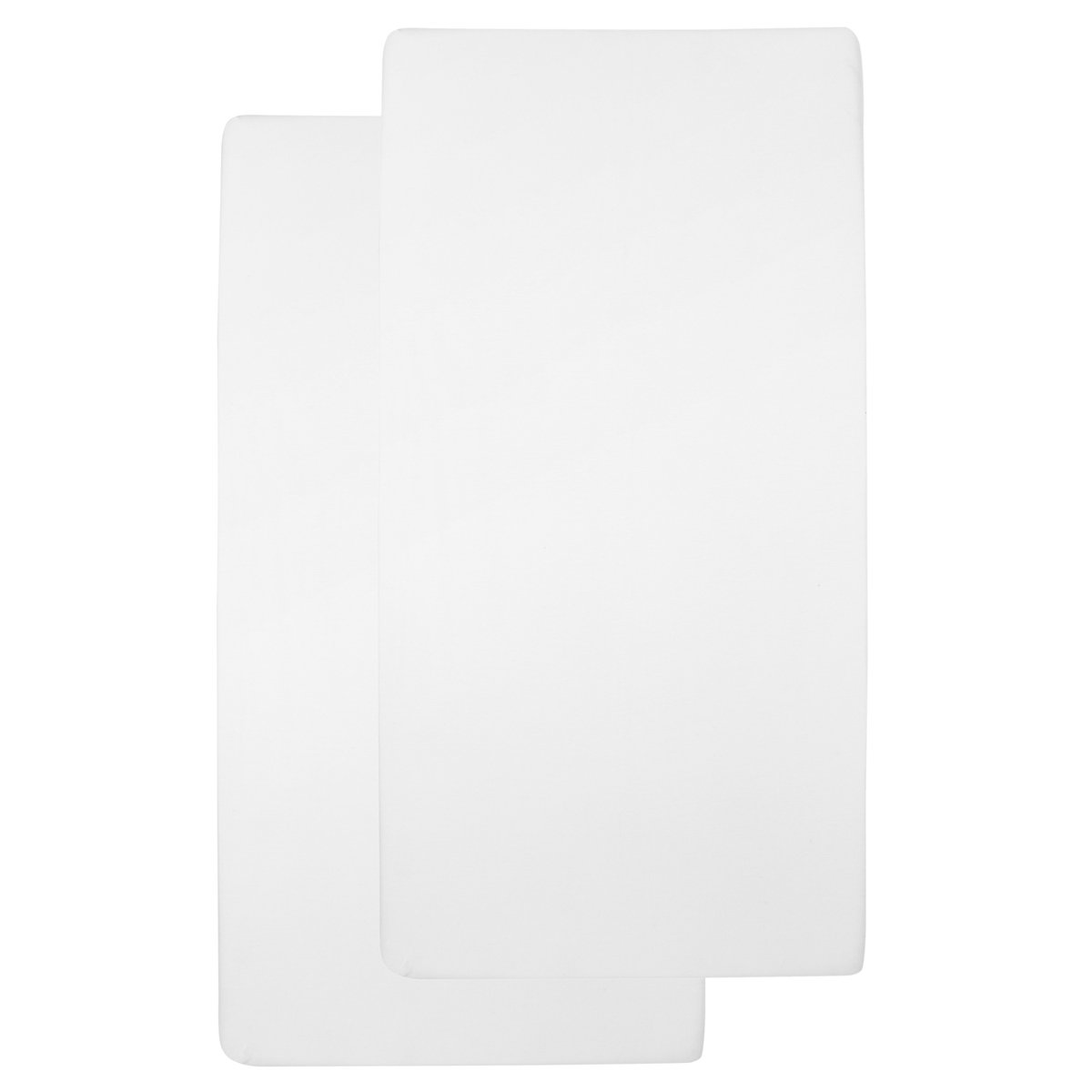 Juego sábanas bajeras ajustables cuna Meyco pack 2 60x120 cm - Blanco Blanco-2