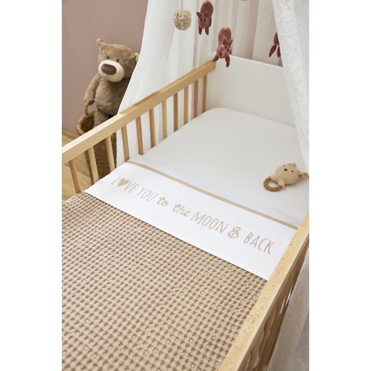 Juego sábanas bajeras ajustables cuna Meyco pack 2 60x120 cm - Blanco Blanco-5