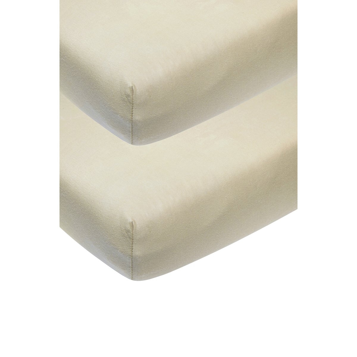 Juego sábanas bajeras ajustables cuna Meyco pack 2 60x120 cm Natural-1