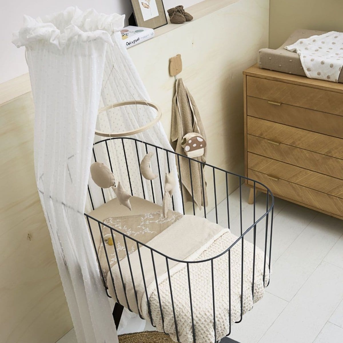 Dosel para minicuna 30x155 cm Meyco Blanco-4