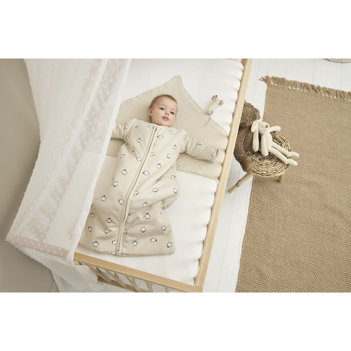 Dosel para cuna 55x240 cm Meyco - Blanco iceberg Blanco iceberg-4
