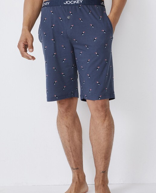 Imagen 0 de Pantalón de pijama de hombre tipo bermudas con bolsillos
