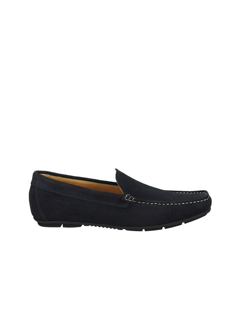 Mocasines de hombre de piel color azul marino