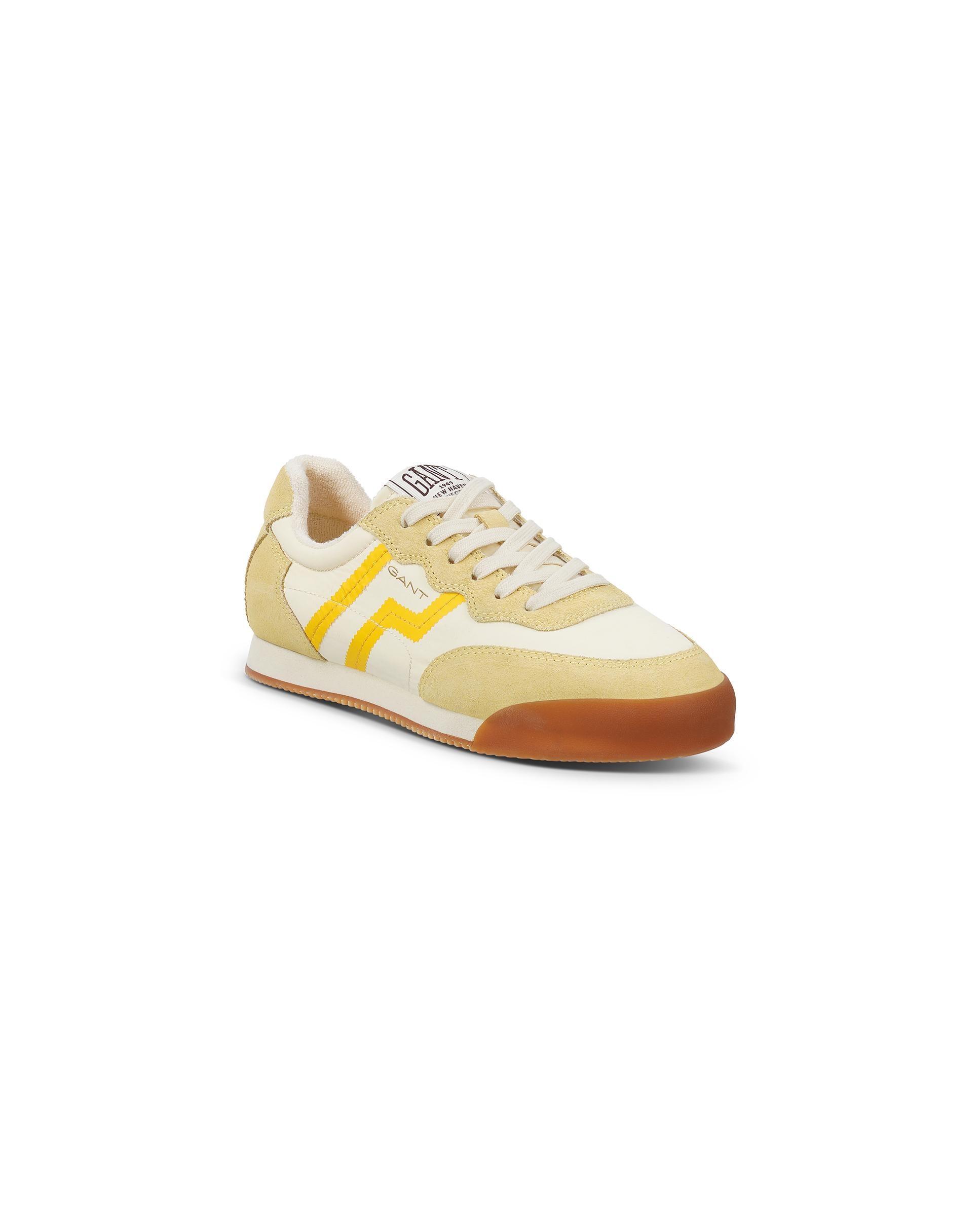 Zapatillas deportivas de mujer de piel con cordones - Gant - Amarillo Amarillo-2