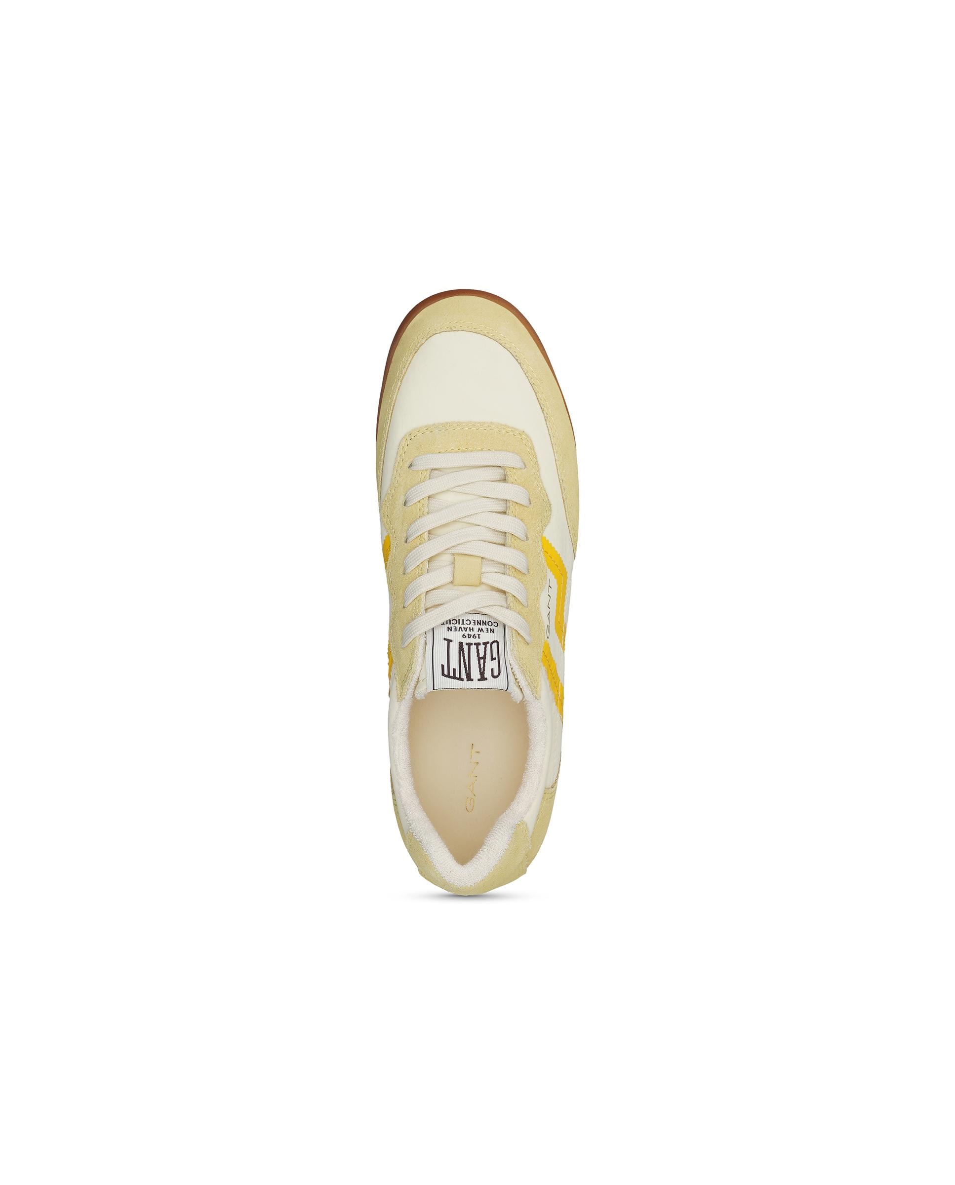 Zapatillas deportivas de mujer de piel con cordones - Gant - Amarillo Amarillo-4