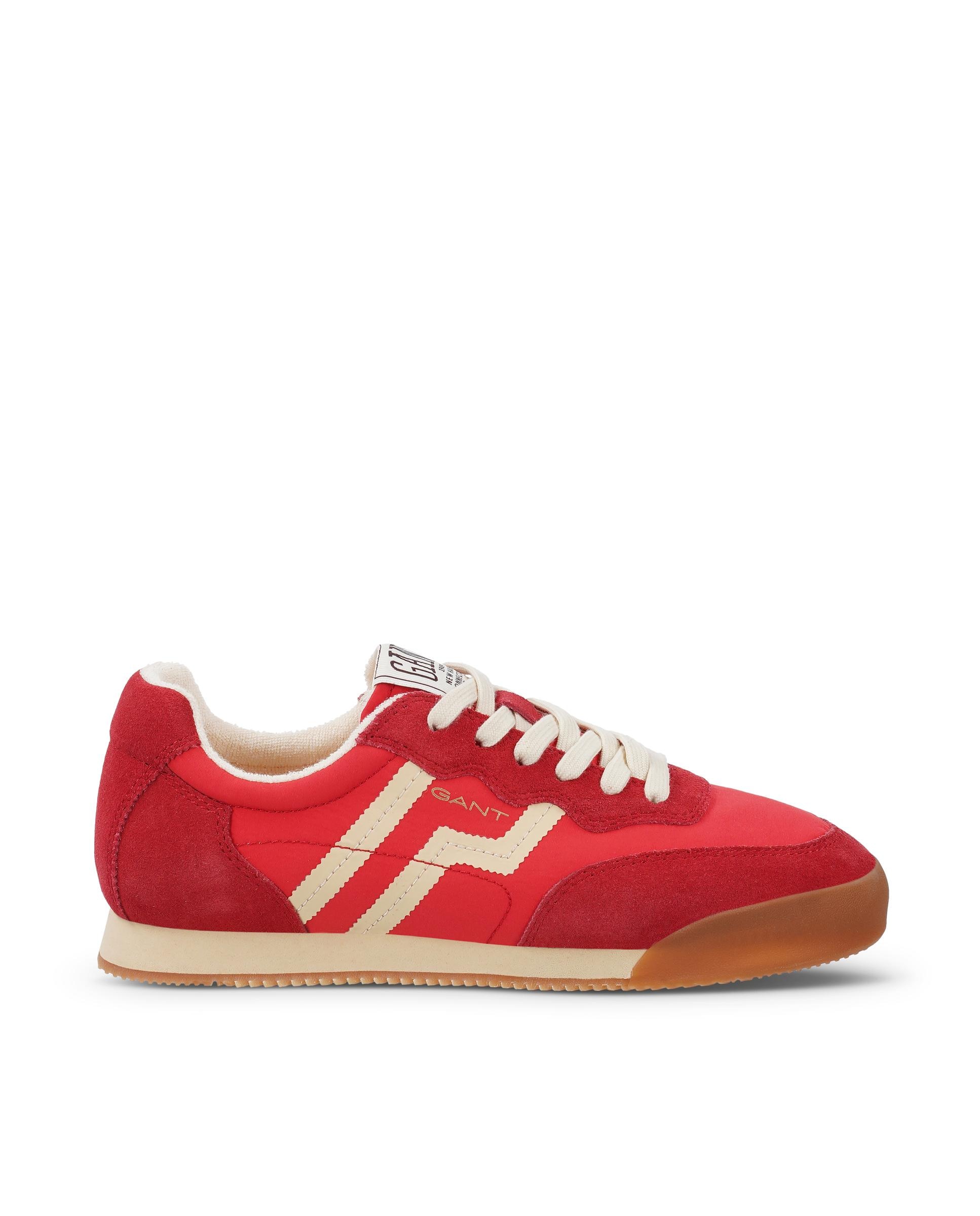 Zapatillas deportivas de mujer de piel con cordones - Gant - Rojo Rojo-1