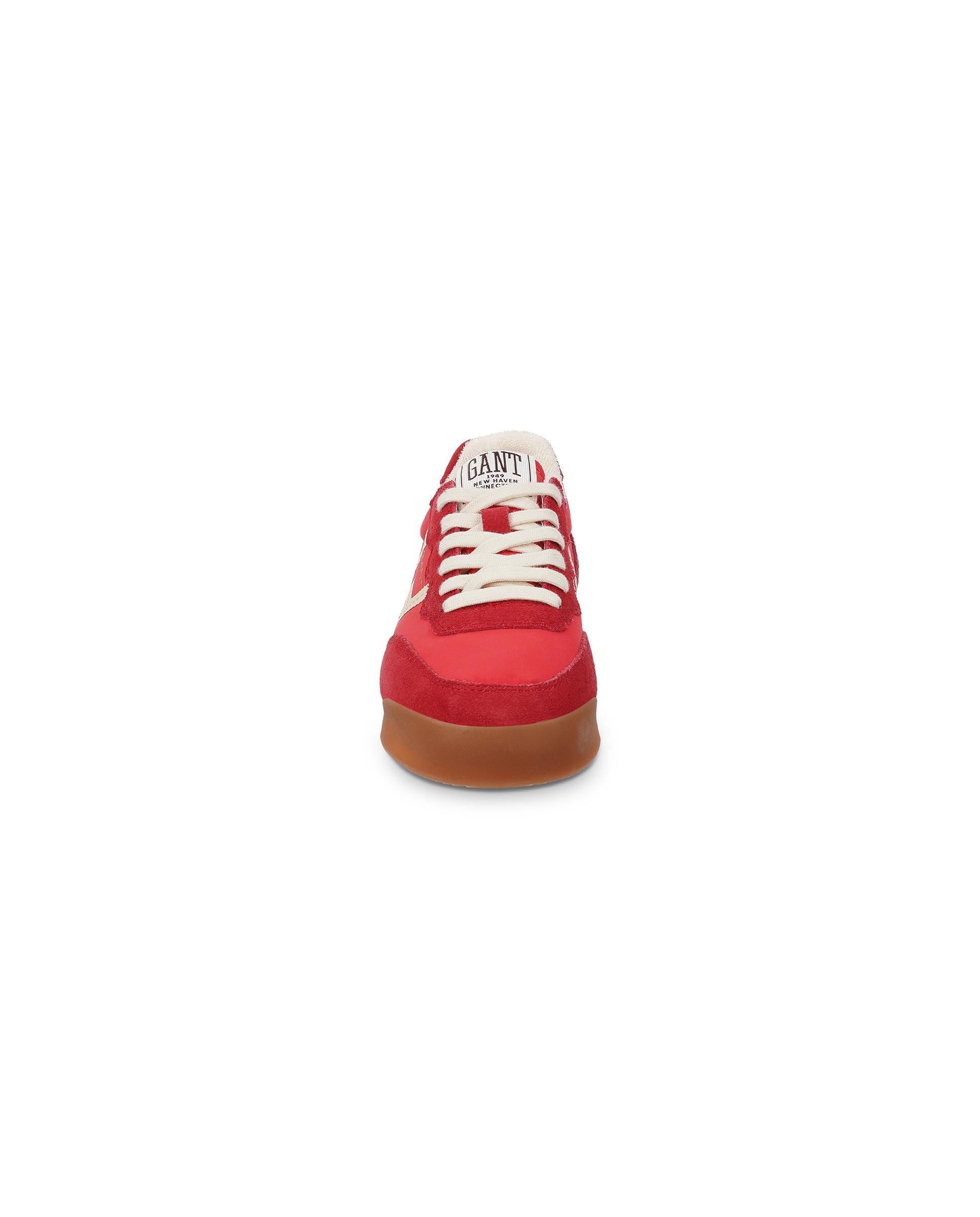 Zapatillas deportivas de mujer de piel con cordones - Gant - Rojo Rojo-3