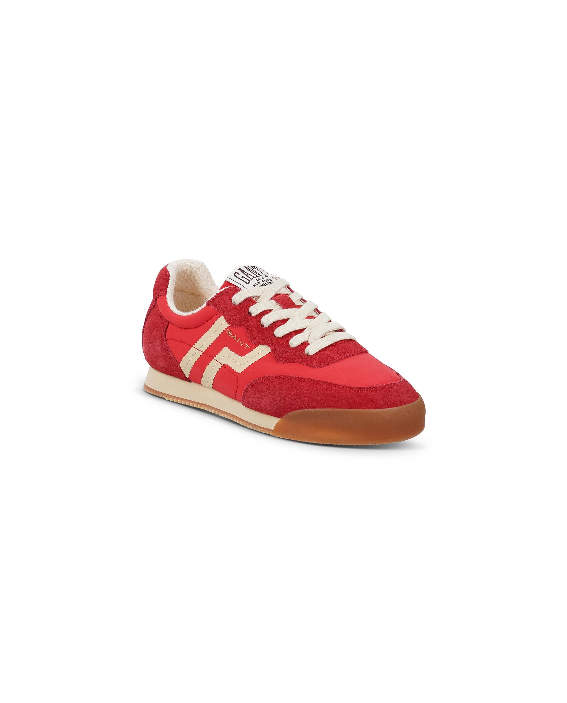 Zapatillas deportivas de mujer de piel con cordones - Gant - Rojo Rojo-2