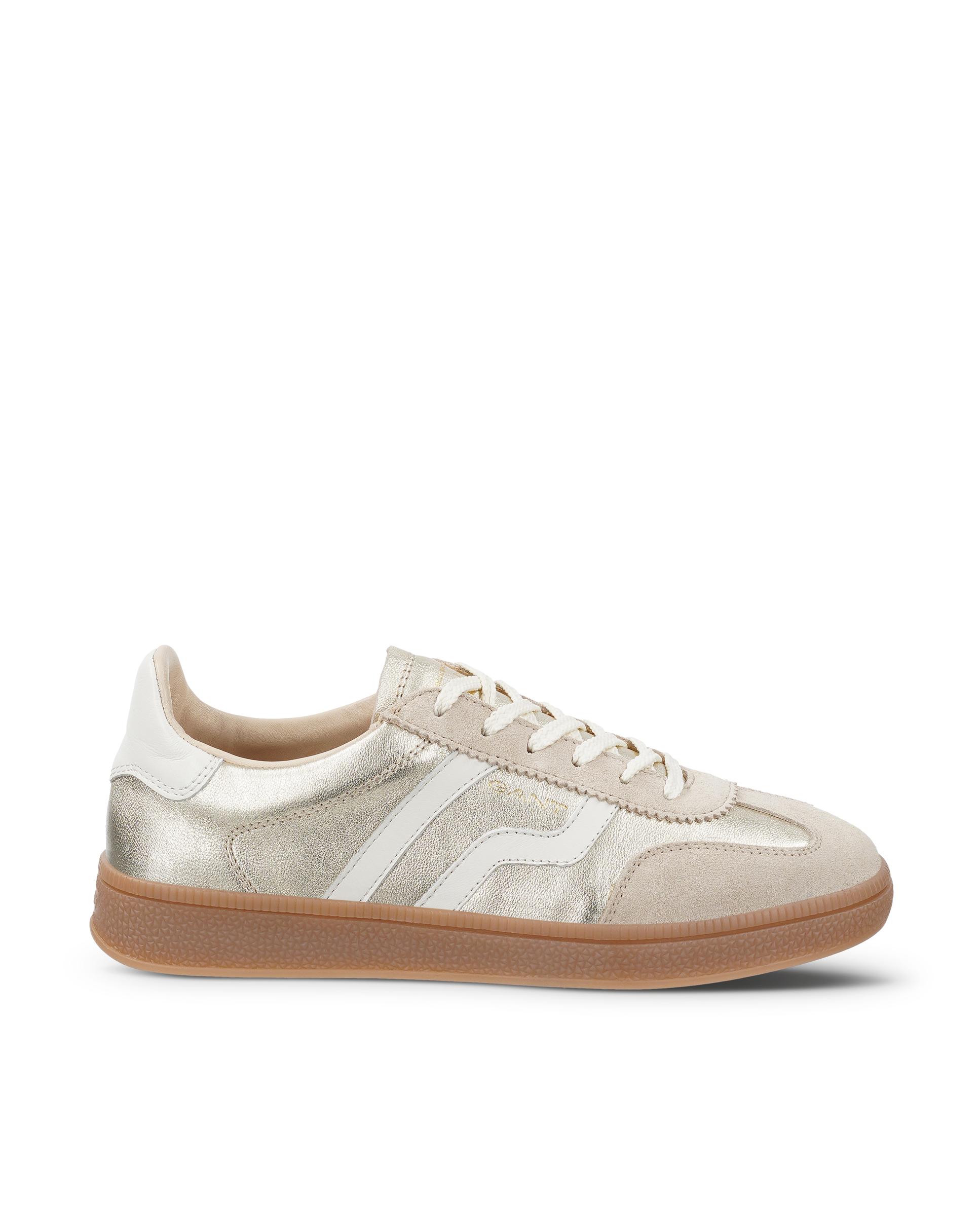 Zapatillas deportivas de mujer de piel con cordones - Gant - Oro Oro-1
