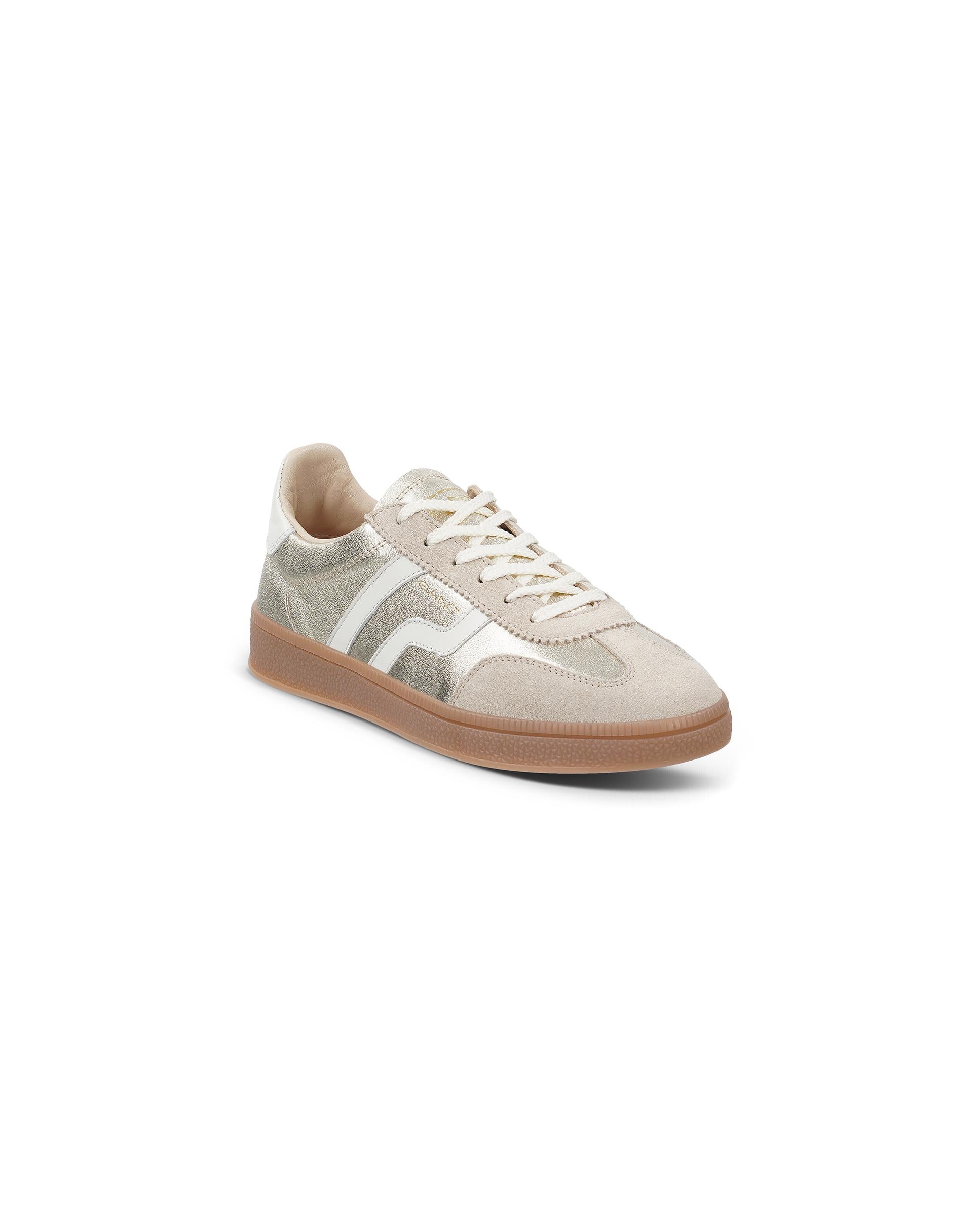 Zapatillas deportivas de mujer de piel con cordones - Gant - Oro Oro-2