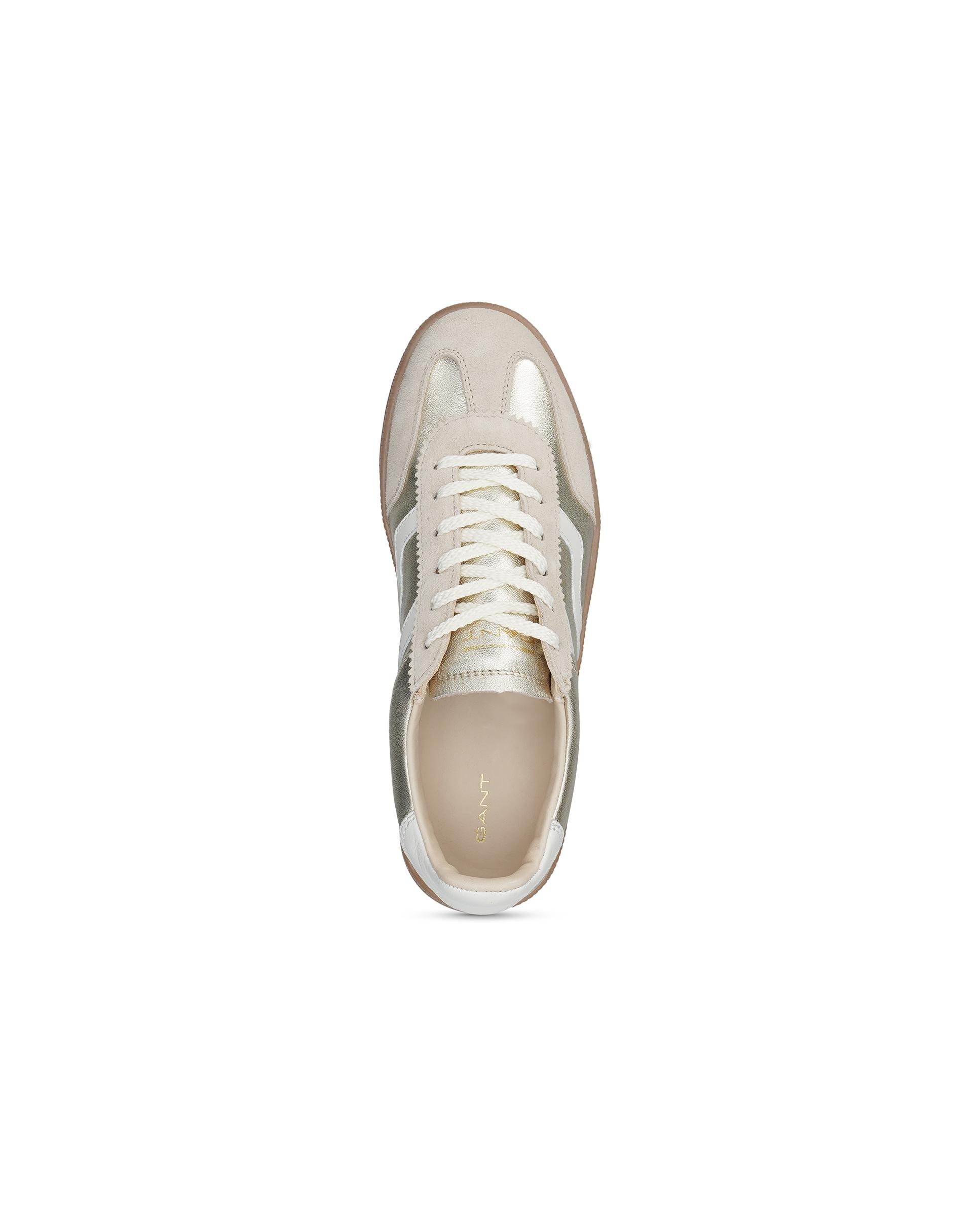 Zapatillas deportivas de mujer de piel con cordones - Gant - Oro Oro-4