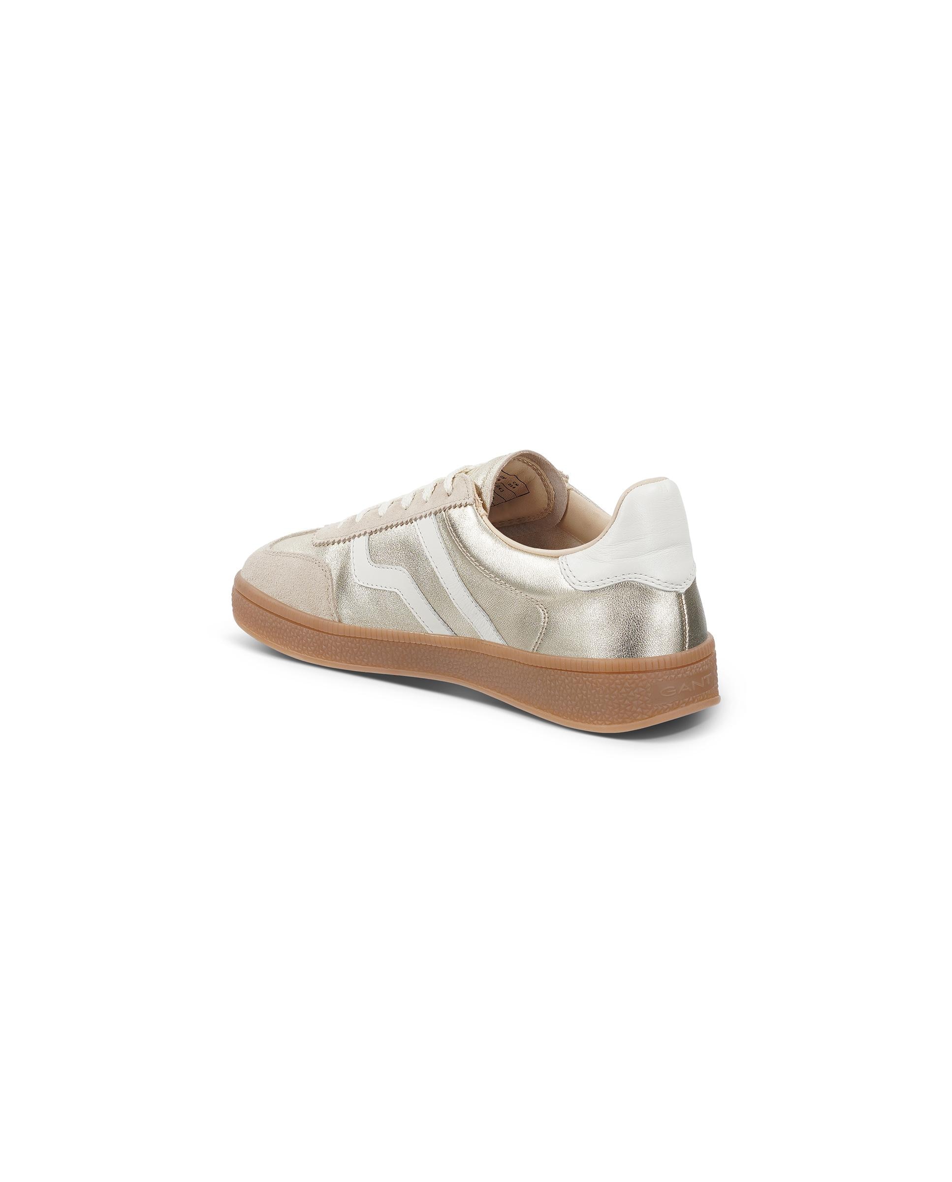 Zapatillas deportivas de mujer de piel con cordones - Gant - Oro Oro-5