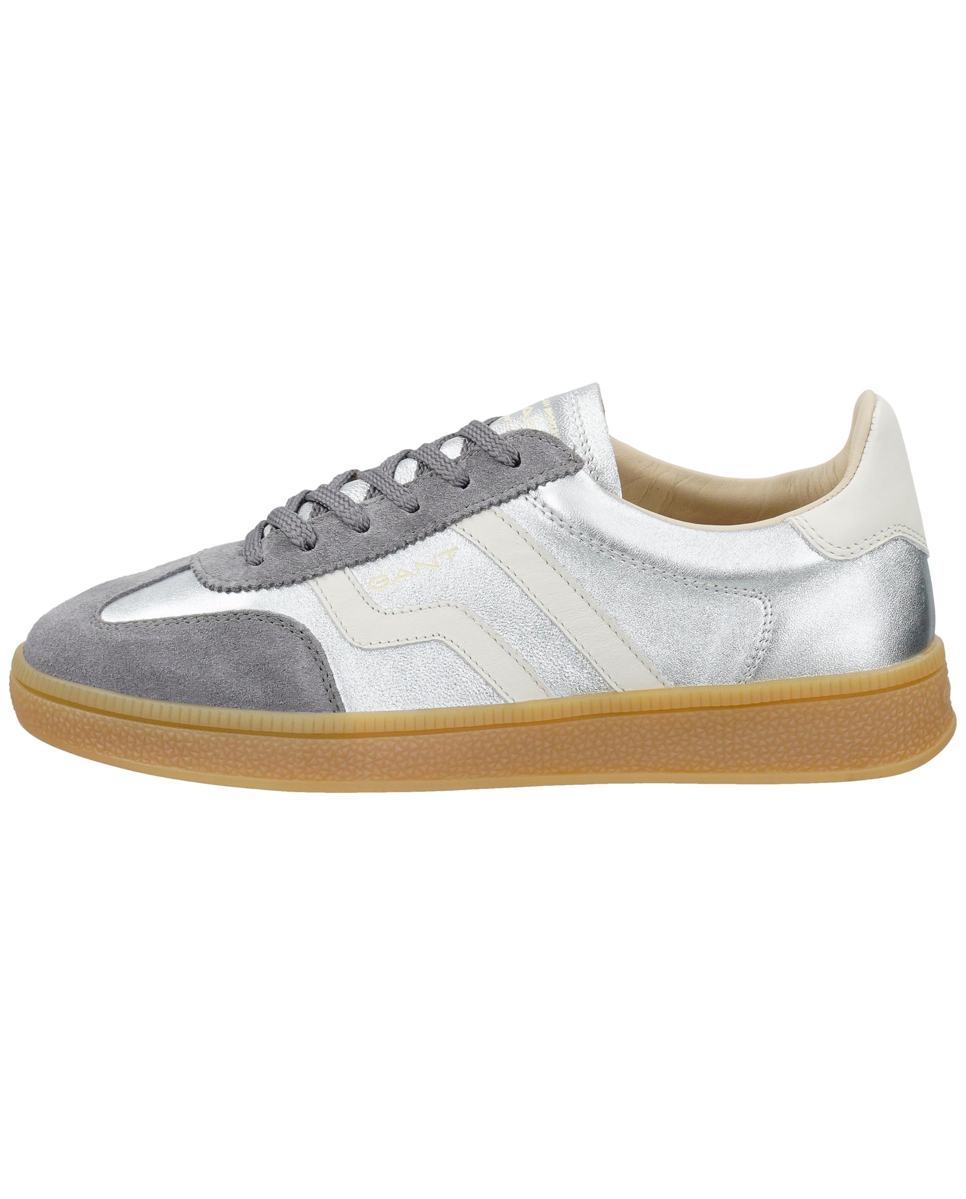 Zapatillas deportivas de mujer de piel con cordones - Gant - Plata Plata-3