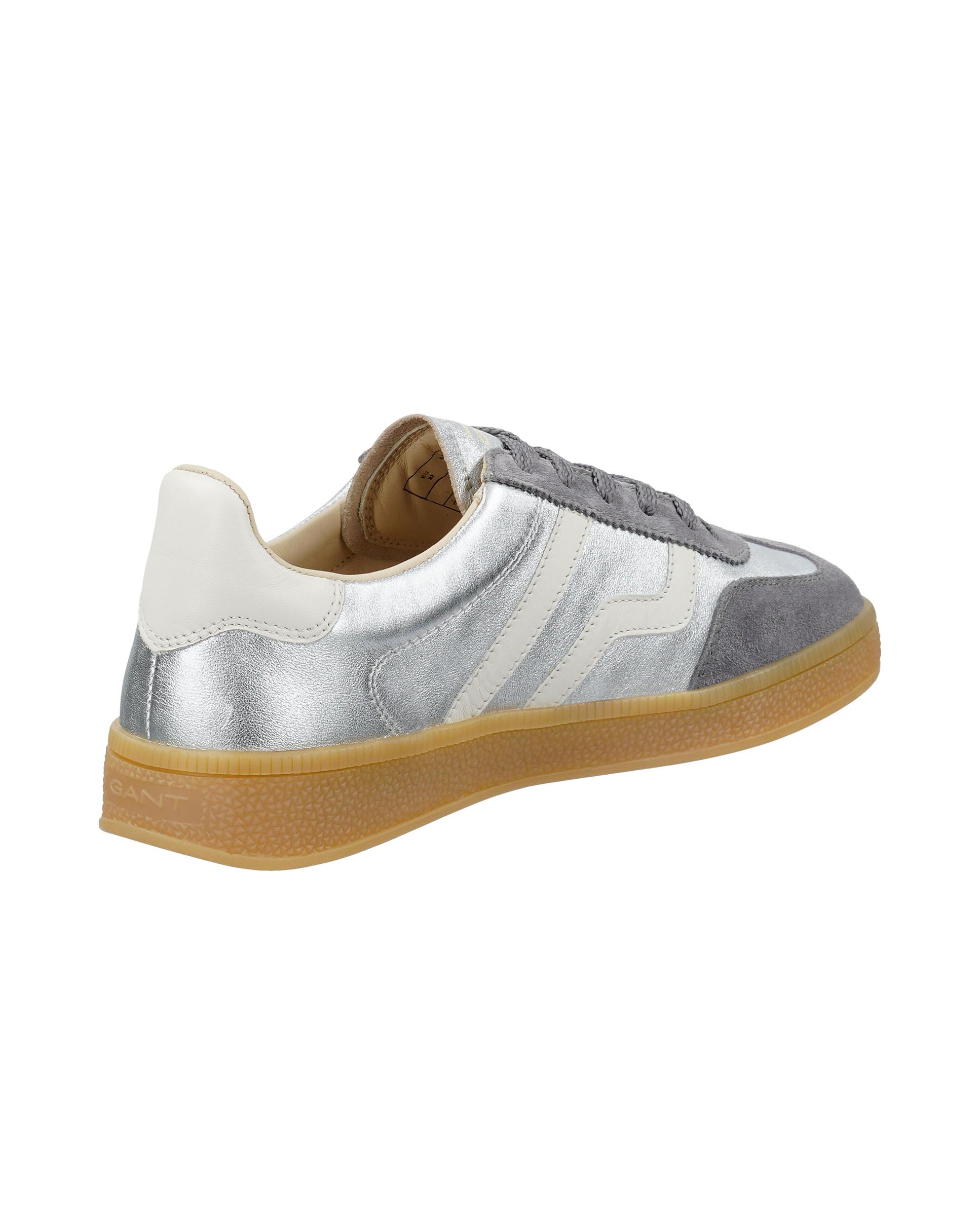 Zapatillas deportivas de mujer de piel con cordones - Gant - Plata Plata-4
