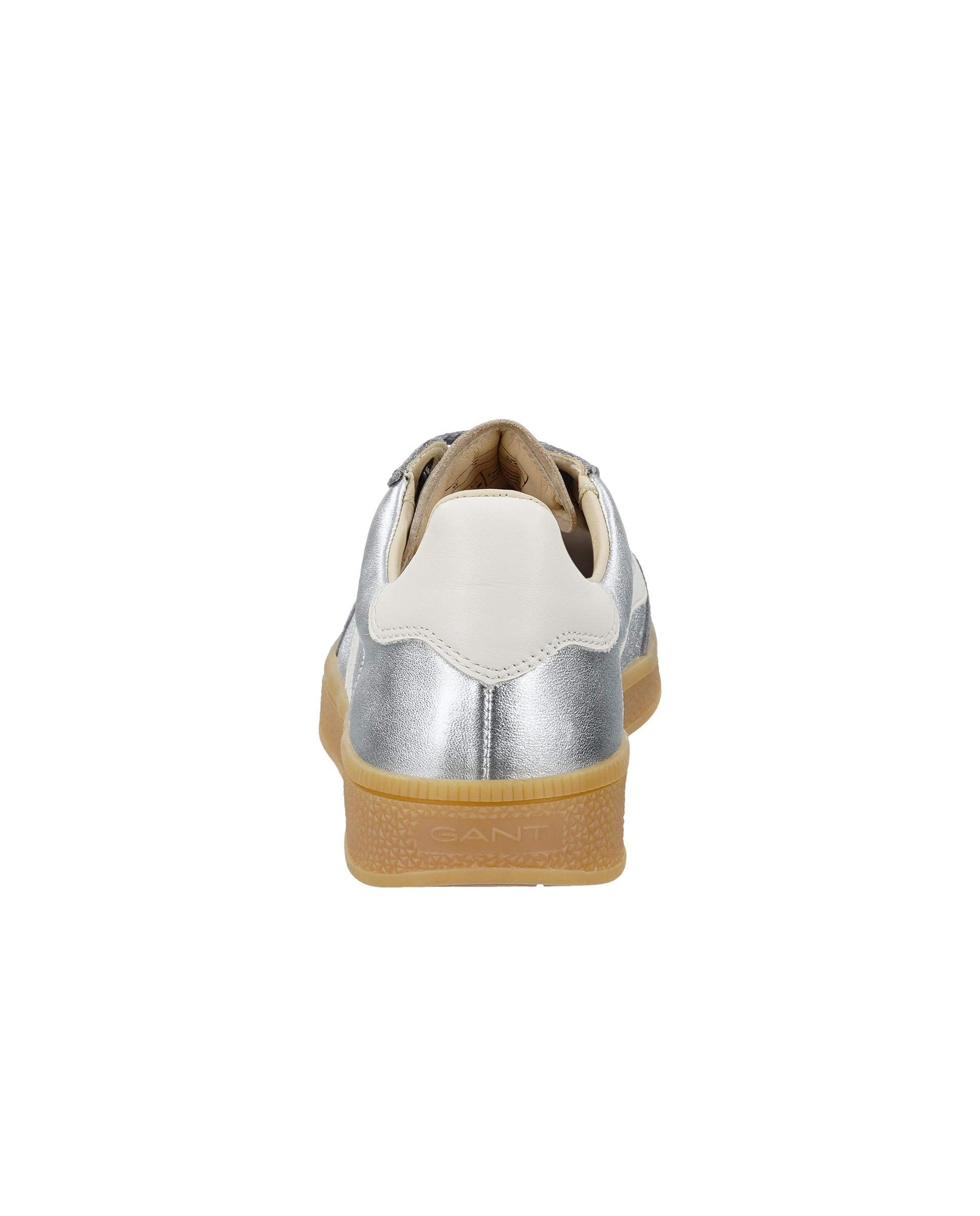 Zapatillas deportivas de mujer de piel con cordones - Gant - Plata Plata-5