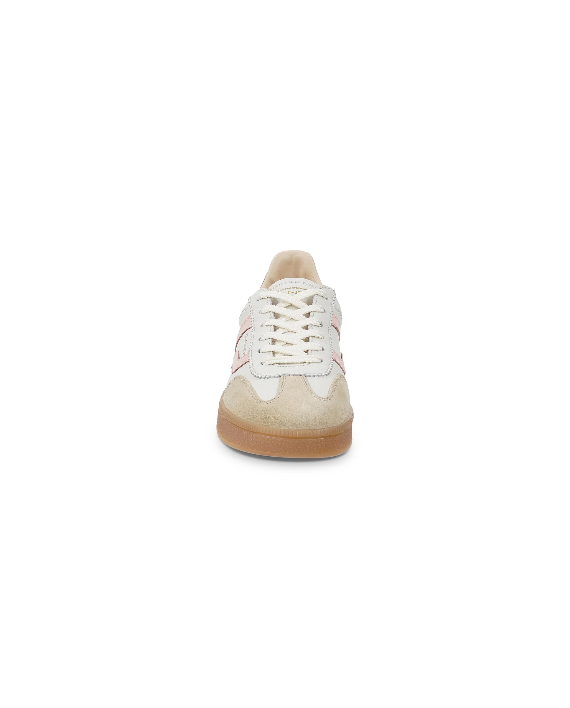 Zapatillas deportivas de mujer de piel con cordones - Gant - Blanco / Rosa Blanco / Rosa-3