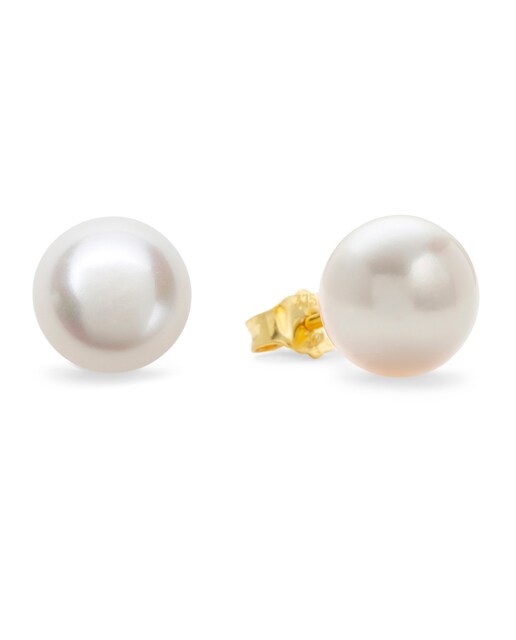 Imagen 0 de Pendientes de oro 375/9 ct  con perla cultivada de agua dulce