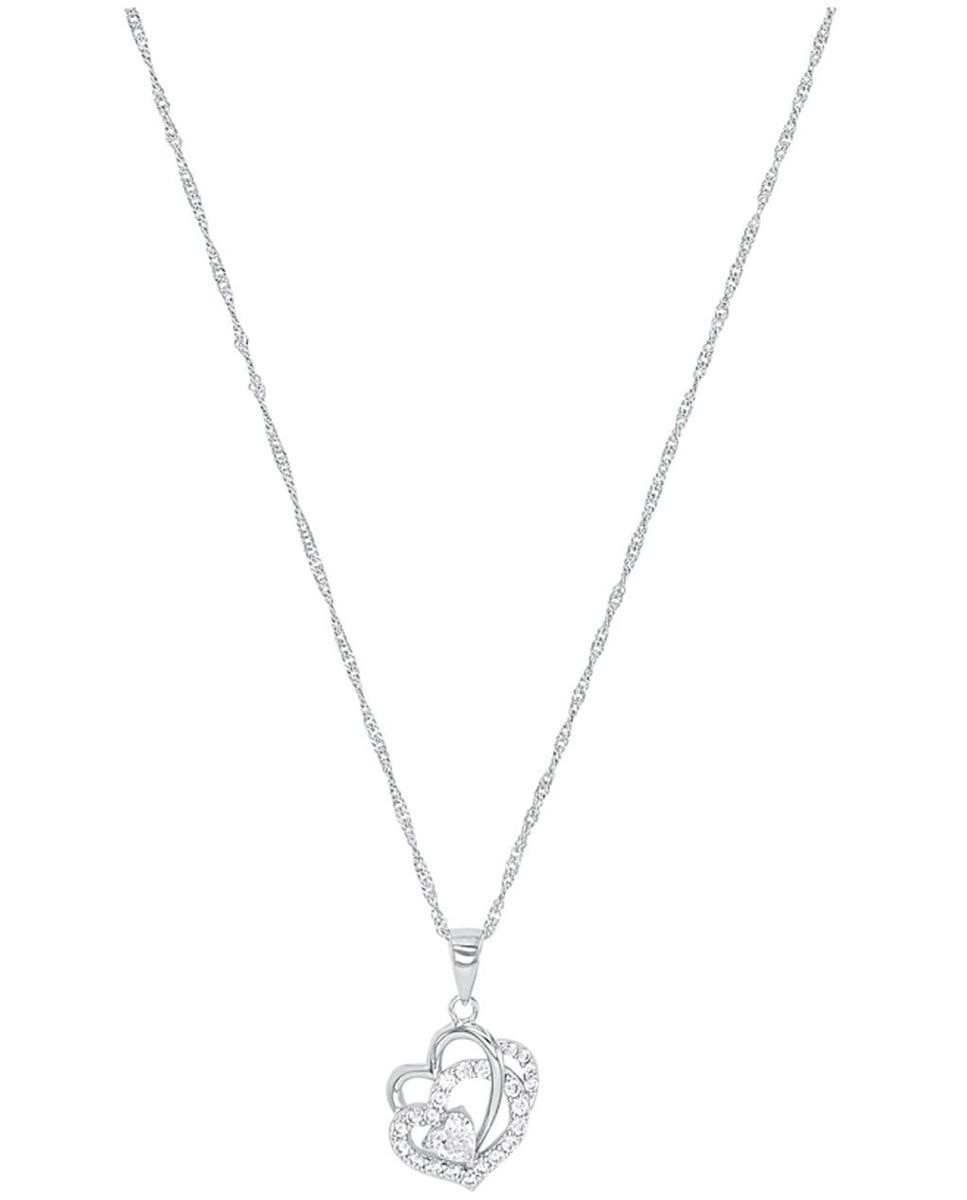 Imagen 1 de Collares de plata de ley 925 y circonita sintética con corazón Plata