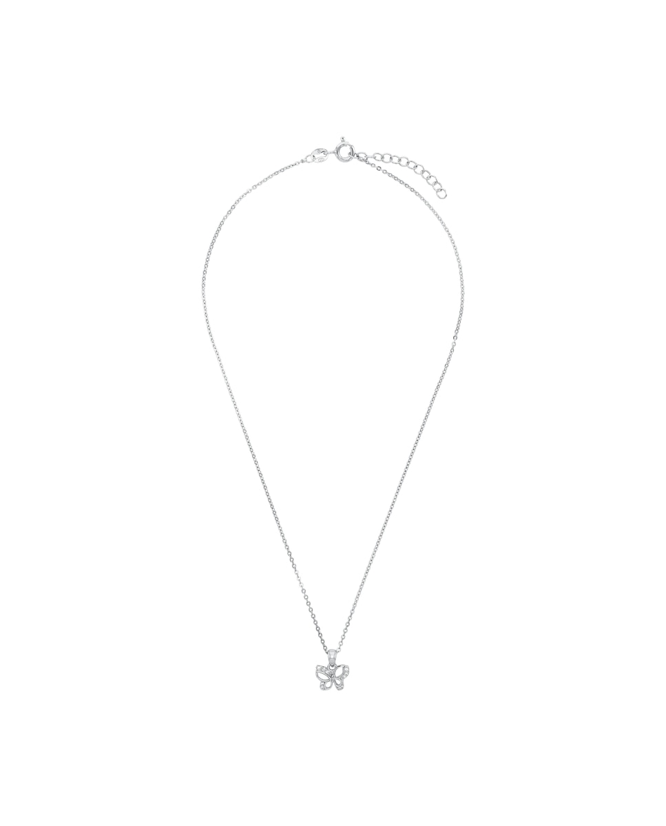 Collar Amor de plata 925 Mariposa - Plata Plata-3