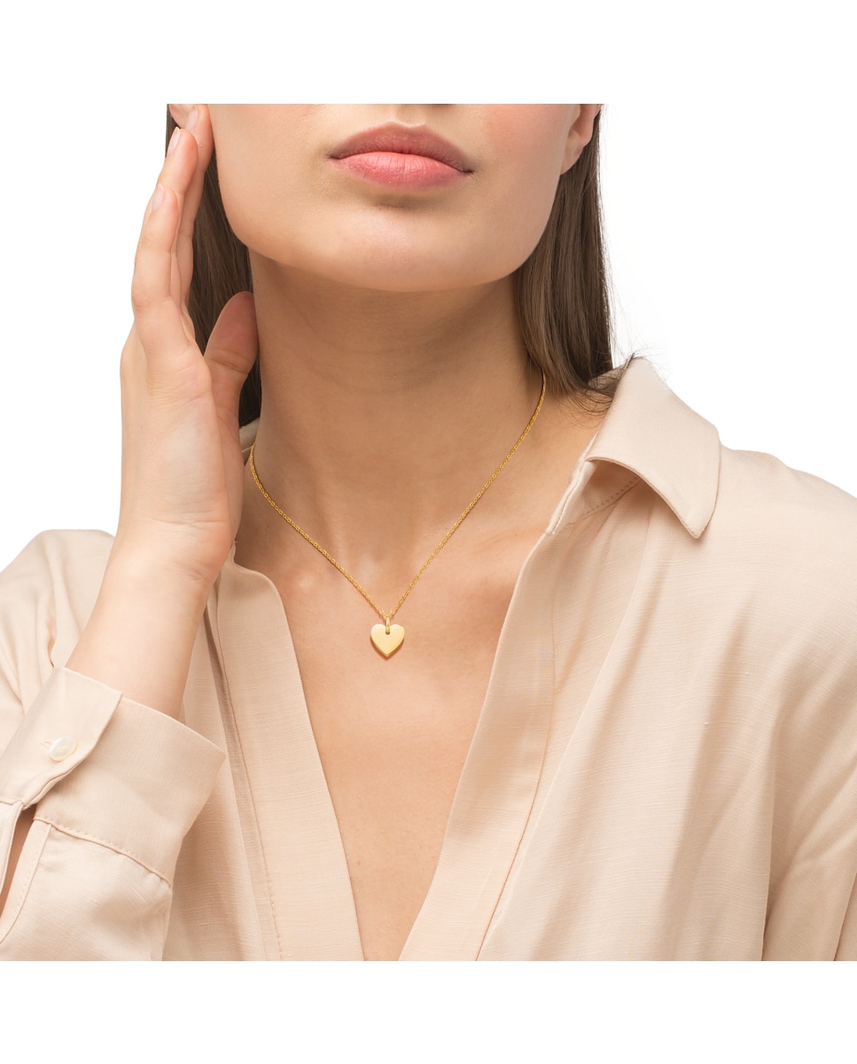 Collares de 9ct con corazón - Amor - Oro Oro-2