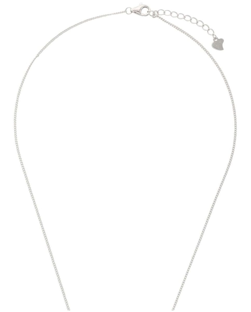 Cadena con colgante de plata de ley 925 y circonita sintética - Amor - Plata Plata-4