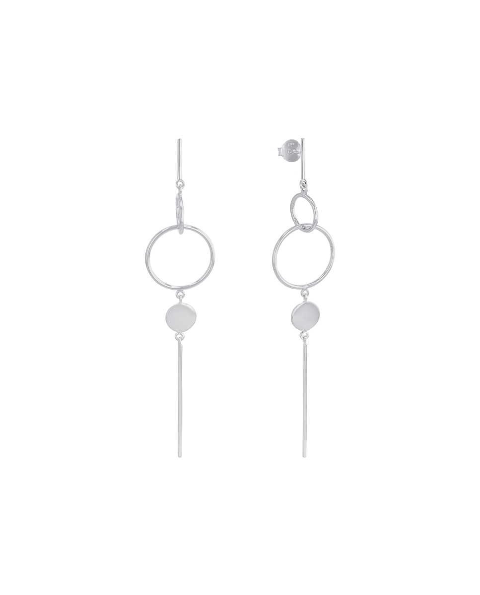 Pendientes colgante de plata de ley 925 - Amor - Plata Plata-1