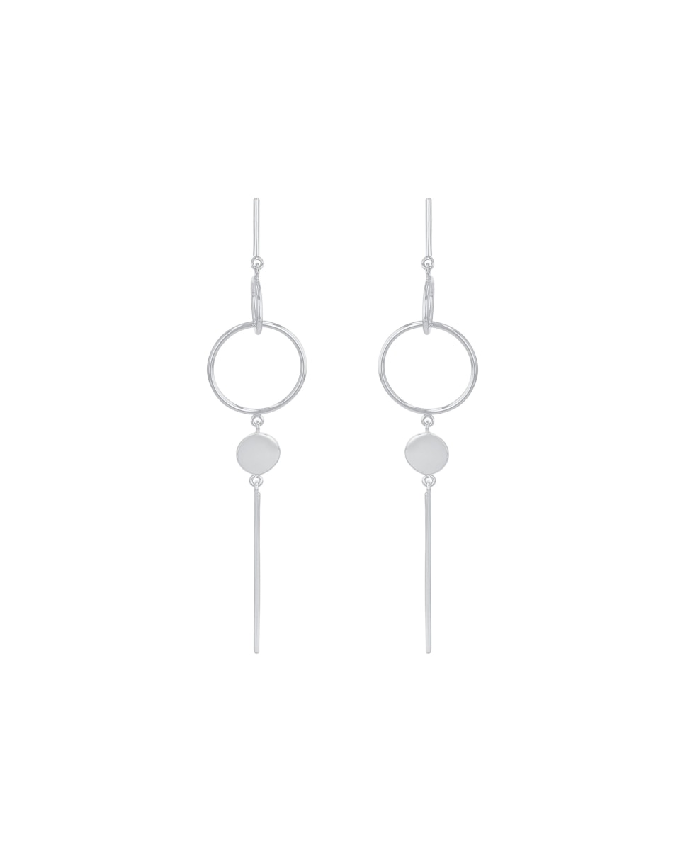 Pendientes colgante de plata de ley 925 - Amor - Plata Plata-3