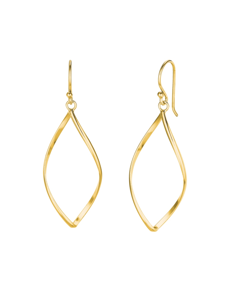 Pendientes colgante de plata de ley 925 - Amor - Oro Oro-1