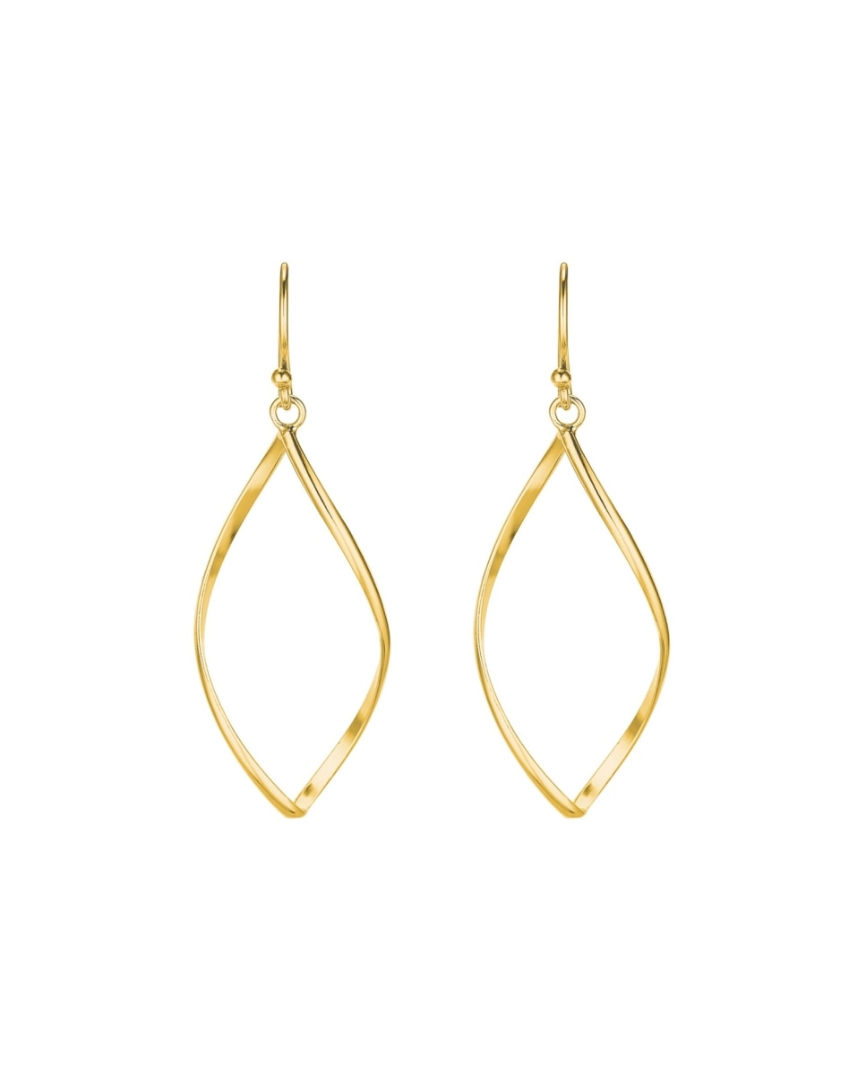 Pendientes colgante de plata de ley 925 - Amor - Oro Oro-3