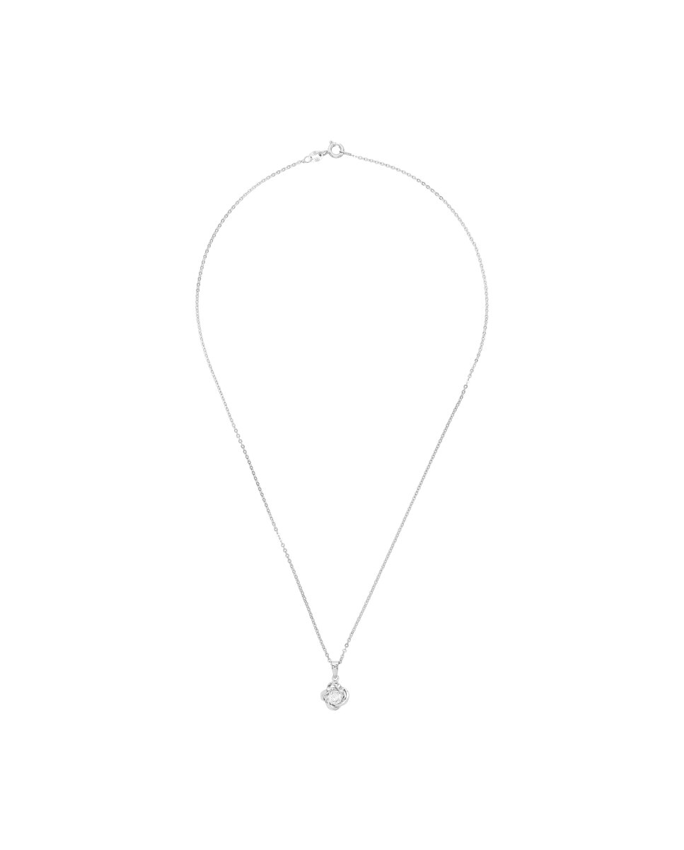Collares de plata de ley 925 y circonita sintética Plata Amor Plata-3