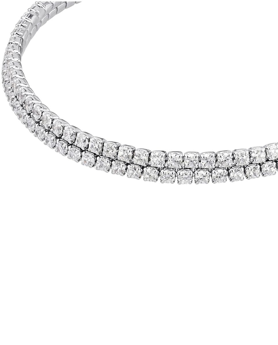Pulsera de plata de ley 925 y circonita sintética - Amor - Plata Plata-3