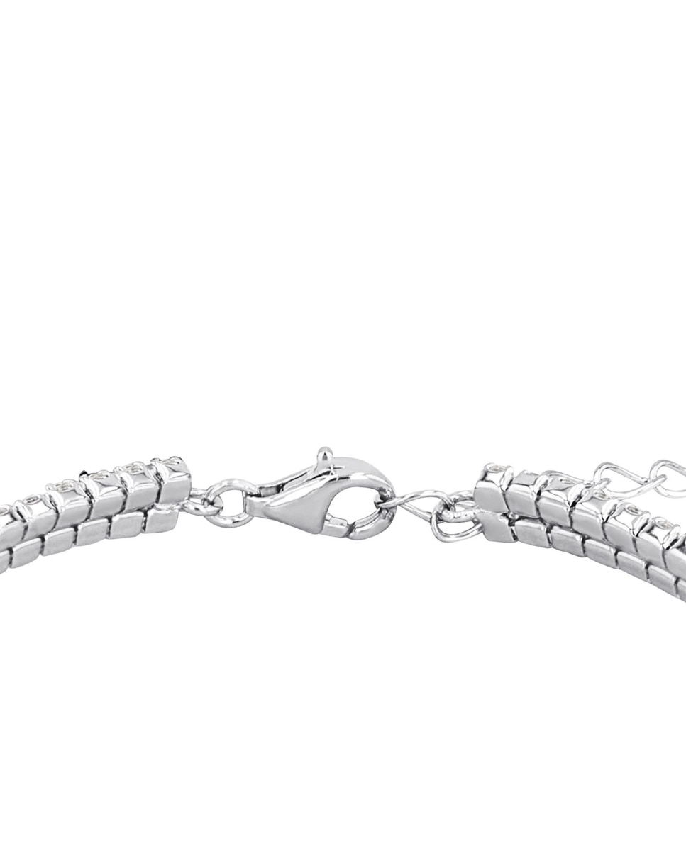 Pulsera de plata de ley 925 y circonita sintética - Amor - Plata Plata-4