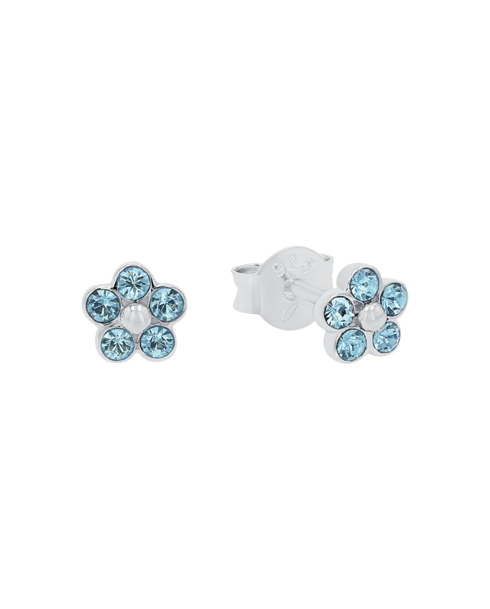 Imagen 0 de Pendientes infantil de plata de ley 925 piedra Plateado