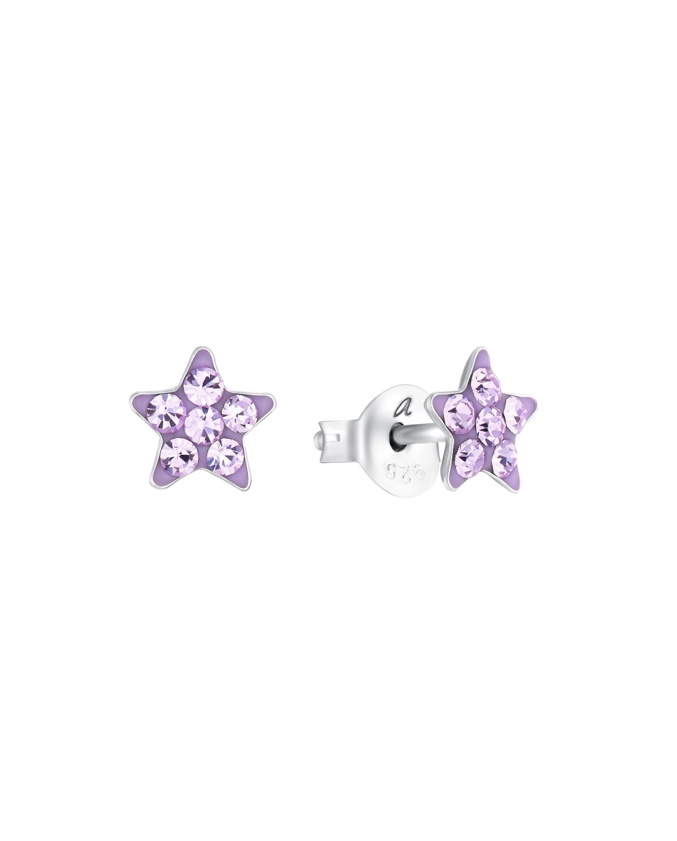 Pendiente Amor de plata 925 Estrella - Lila Lila-1