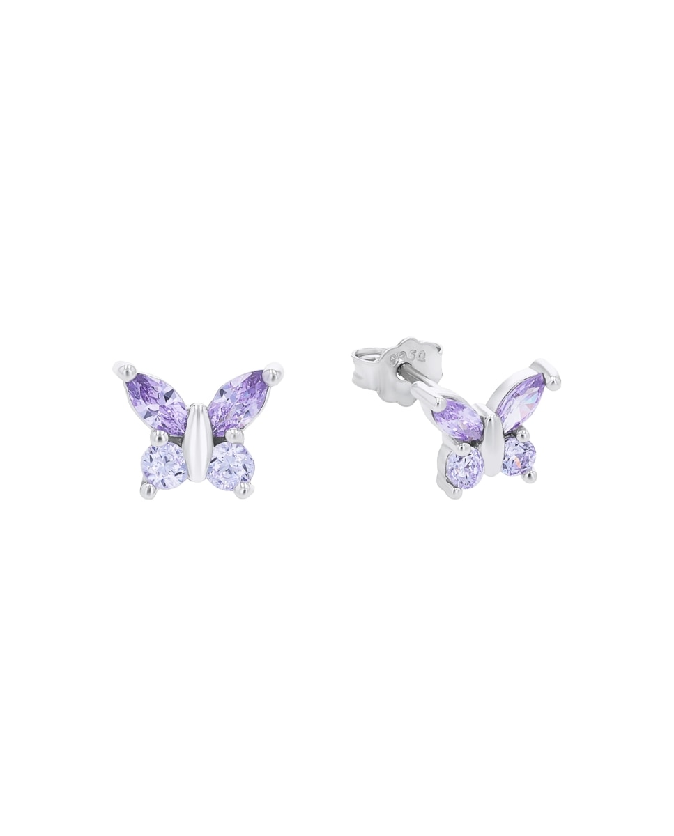 Pendiente Amor de plata 925 Mariposa - Lila Lila-2