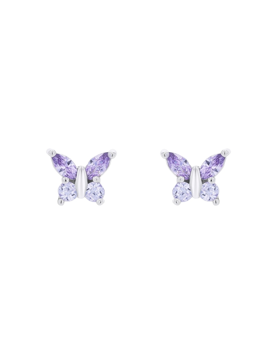 Pendiente Amor de plata 925 Mariposa - Lila Lila-3