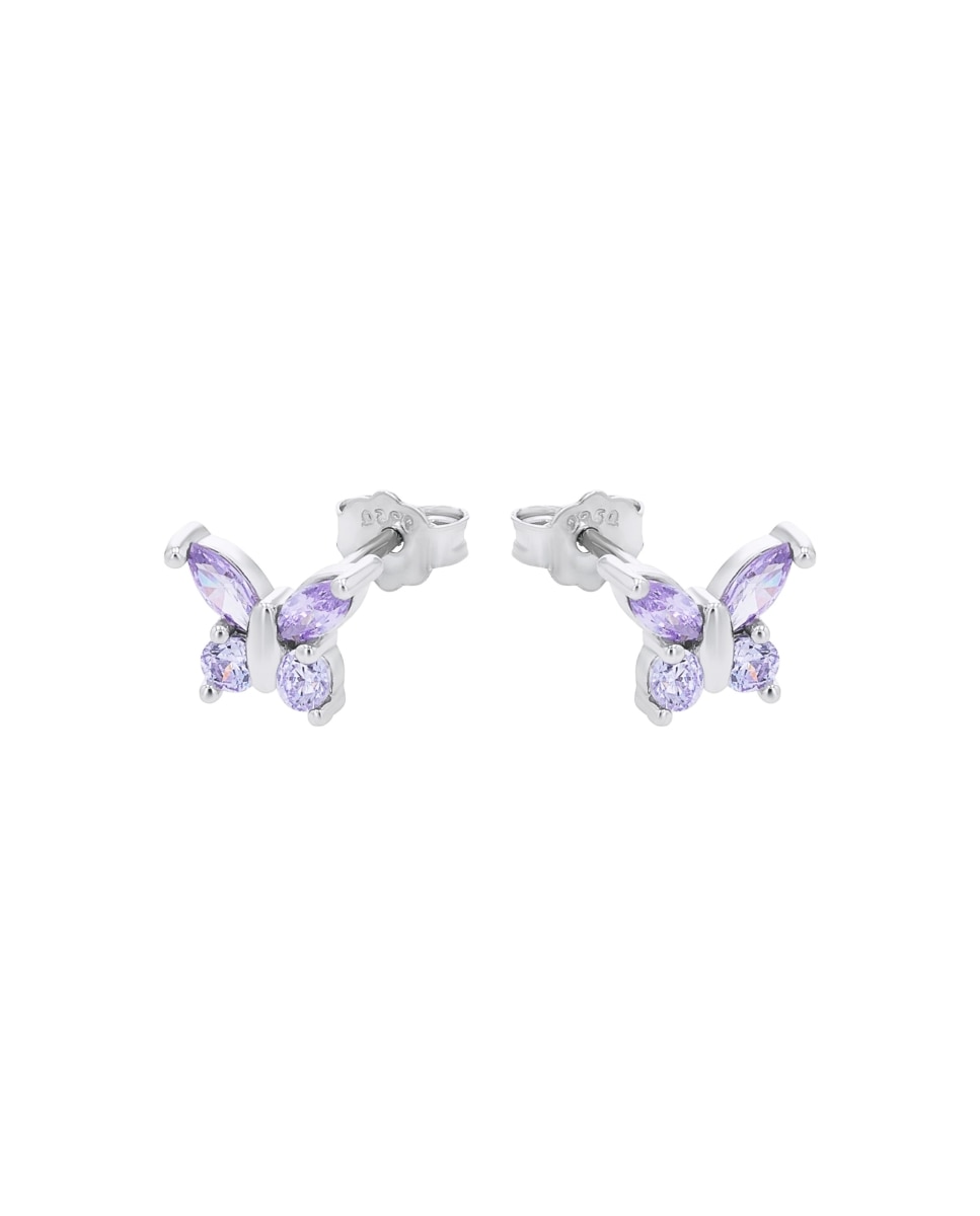 Pendiente Amor de plata 925 Mariposa - Lila Lila-4