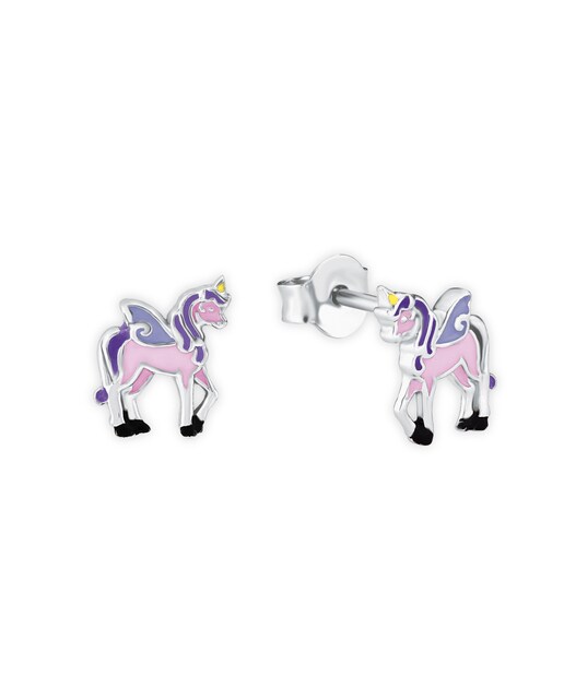 Imagen 0 de Pendientes de niña de plata multicolor