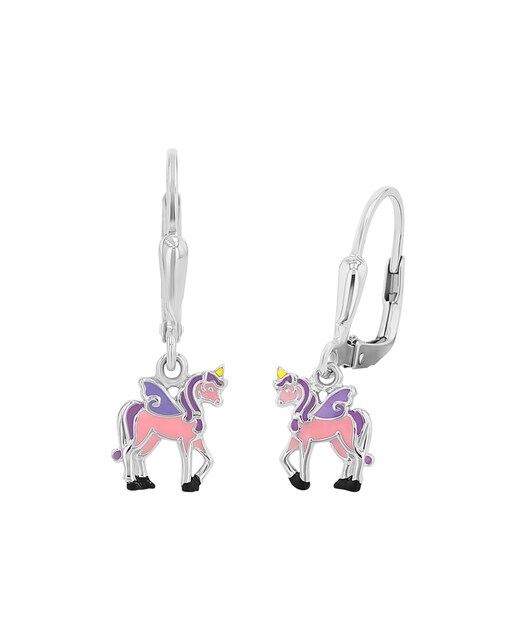 Imagen 0 de Pendientes de niña de plata multicolor