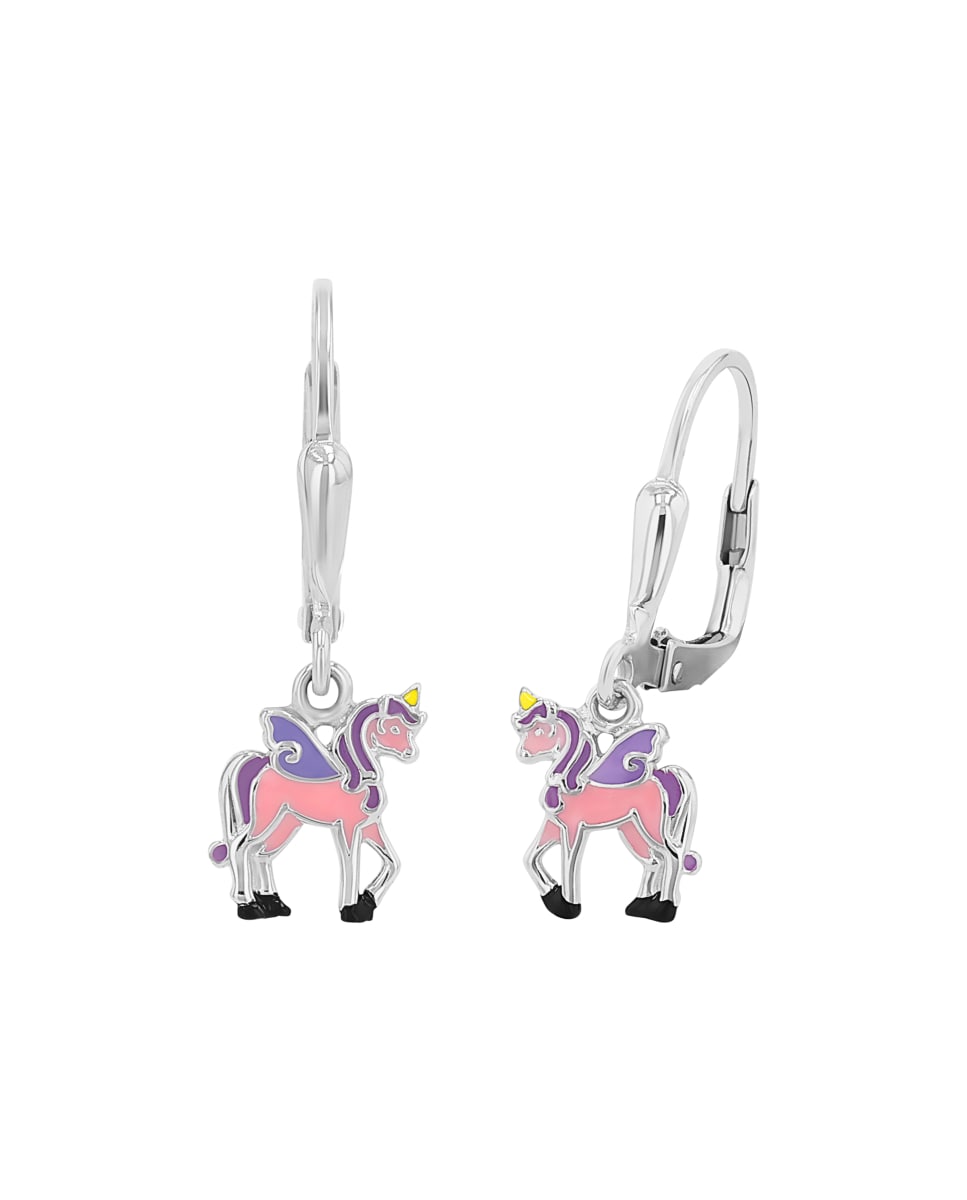 Pendientes de niña de plata multicolor Multicolor-1