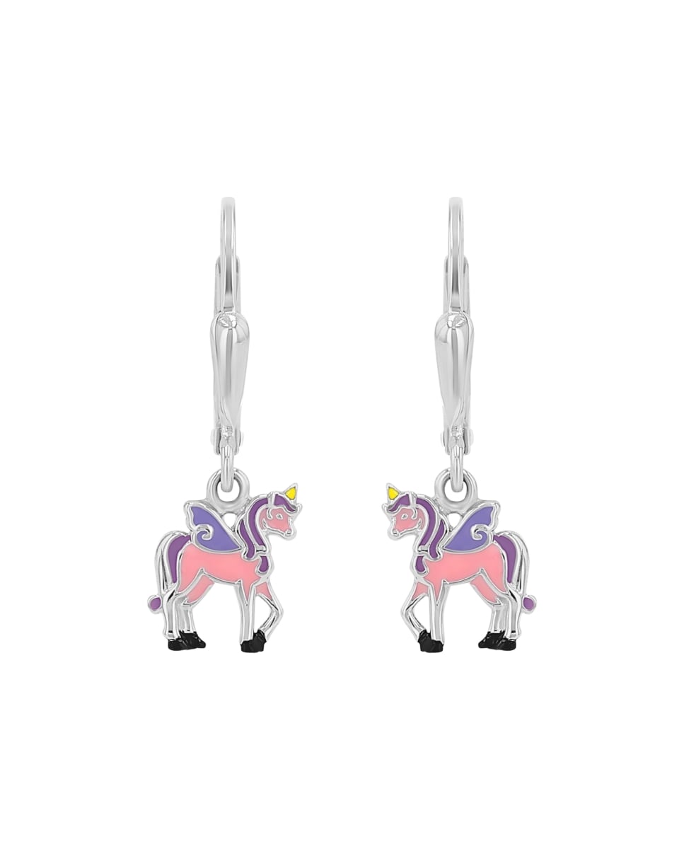 Pendientes de niña de plata multicolor Multicolor-5
