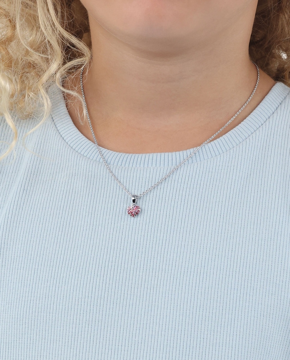 Collares con colgante para niñas, de ley 925 | corazón - Lily Princesa - Plata Plata-4