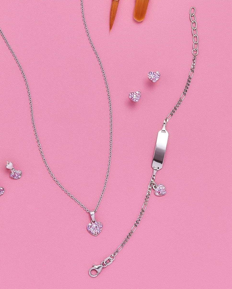 Collares con colgante para niñas, de ley 925 | corazón - Lily Princesa - Plata Plata-7