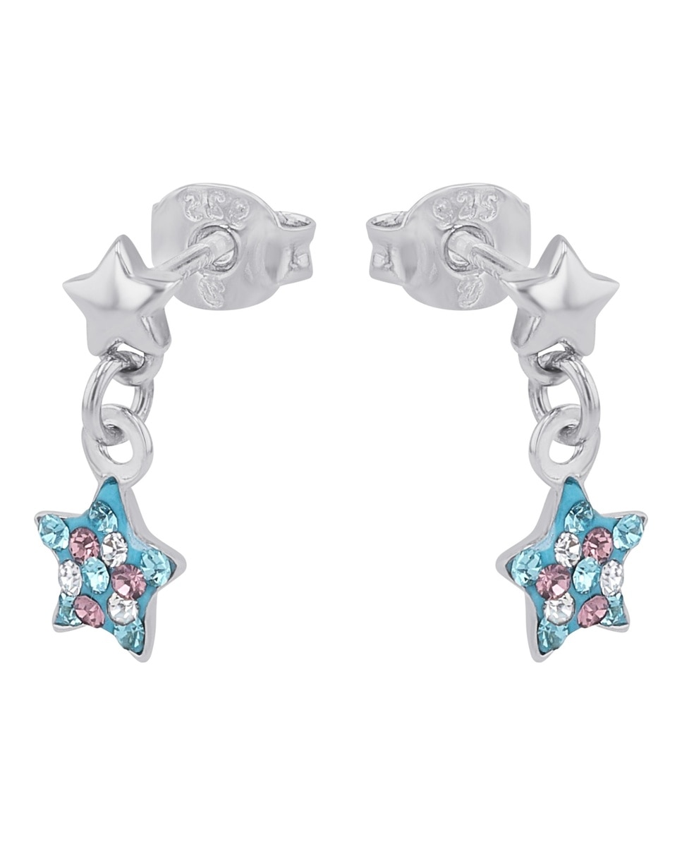 Pendiente colgante para niñas, plata de ley 925 | estrella - Lily Princesa - Plata Plata-5