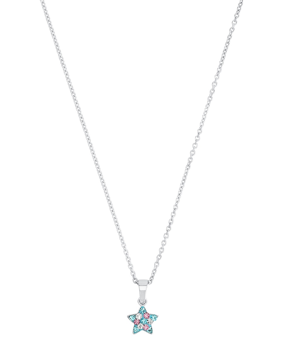 Collares con colgante para niñas, de ley 925 | estrella - Lily Princesa - Plata Plata-2